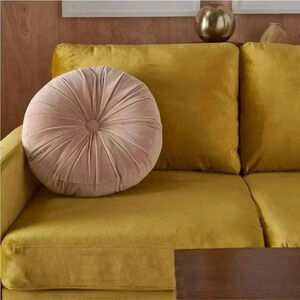NWT 16" Ruched Velvet Round Throw Pillow
Blush - Mina Victory
